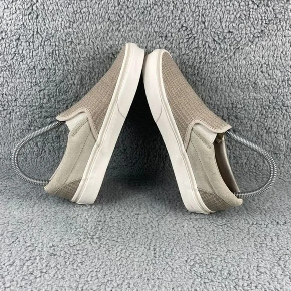 VANS SNEAKERS Classic Slip-On Suede Taupe‎ Embossed - Picture 7 of 12